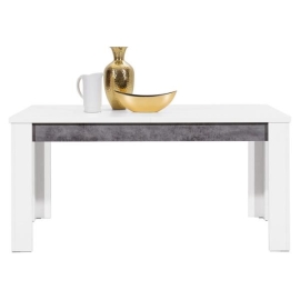 Stół rozkładany BRANDO B10 beton / biały połysk