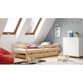 Łóżko dziecięce pojedyńcze drewniane Paweł 80x160